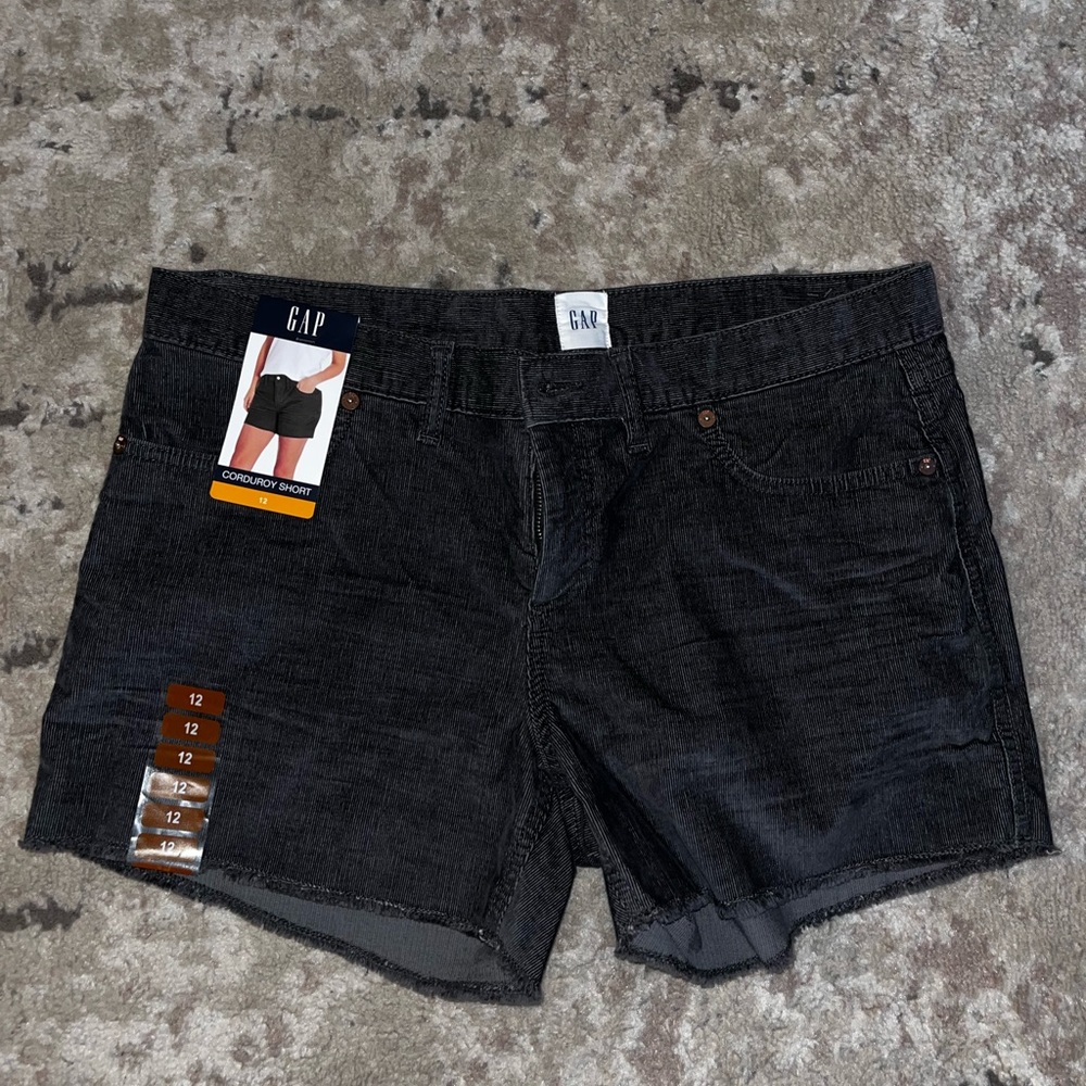 Gap Corduroy Shorts. Size 12. Black